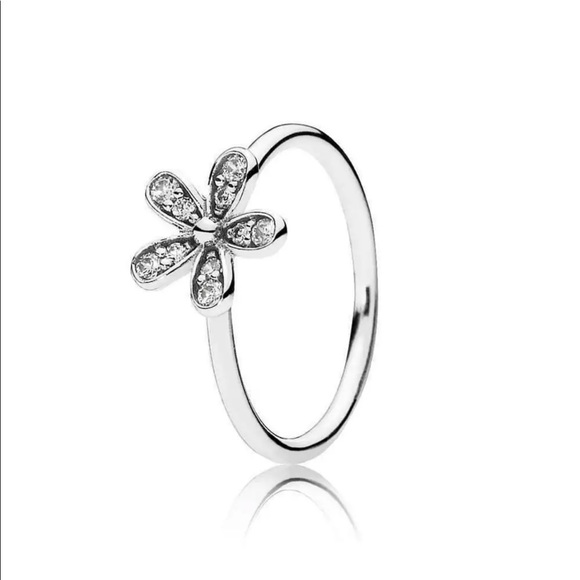 Pandora dazzling daisy silver flower ring Sz 7 - Picture 8 of 12